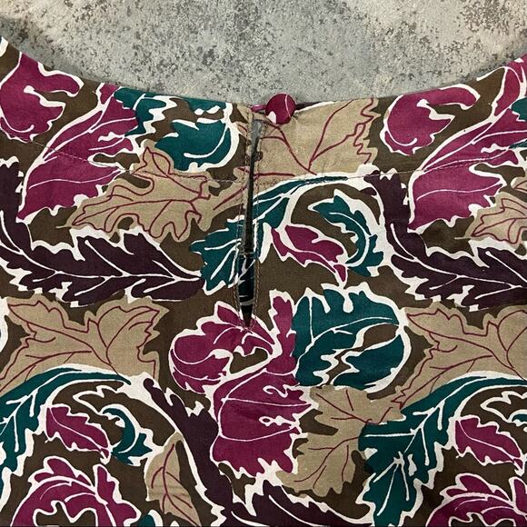 Vintage 80s Stunt Collections 100% Silk Neutral Brown Abstract Print Blouse Tee - Picture 9 of 13